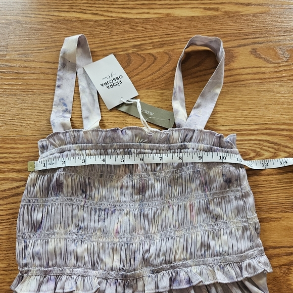 J Crew Flora Obscura X J.Crew featherweigh satin nap tank in lavender fields - Picture 5 of 6